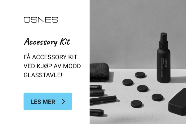 Osnes Få Accessory kit med på kjøpet ved kjøp av Mood glasstavle